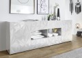 Buffet 2 portes 4 tiroirs PRISMA coloris blanc