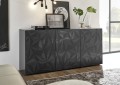 Buffet 3 portes PRISMA de couleur noire