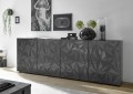 Buffet 4 portes PRISMA de couleur noire