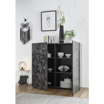 Armoire PRISMA 2 portes de couleur noire