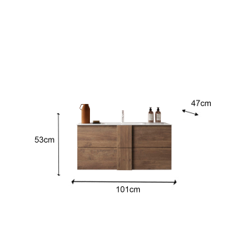 Meuble de salle de bain JUPITER avec 2 ou 3 tiroirs