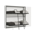 Lit double escamotable horizontal Kando avec matelas composition H 