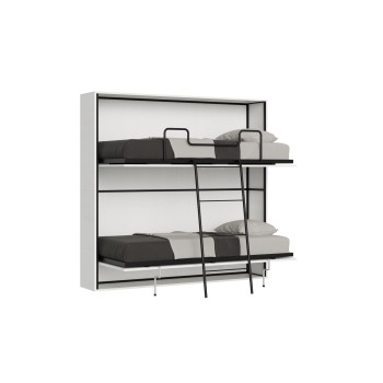 Mod.KANDO Double - Lit double horizontal Kando en Frêne Blanc