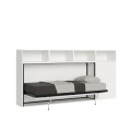 Lit escamotable simple horizontal Kando avec matelas composition A 