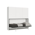 Lit escamotable simple horizontal Kando avec matelas composition D 