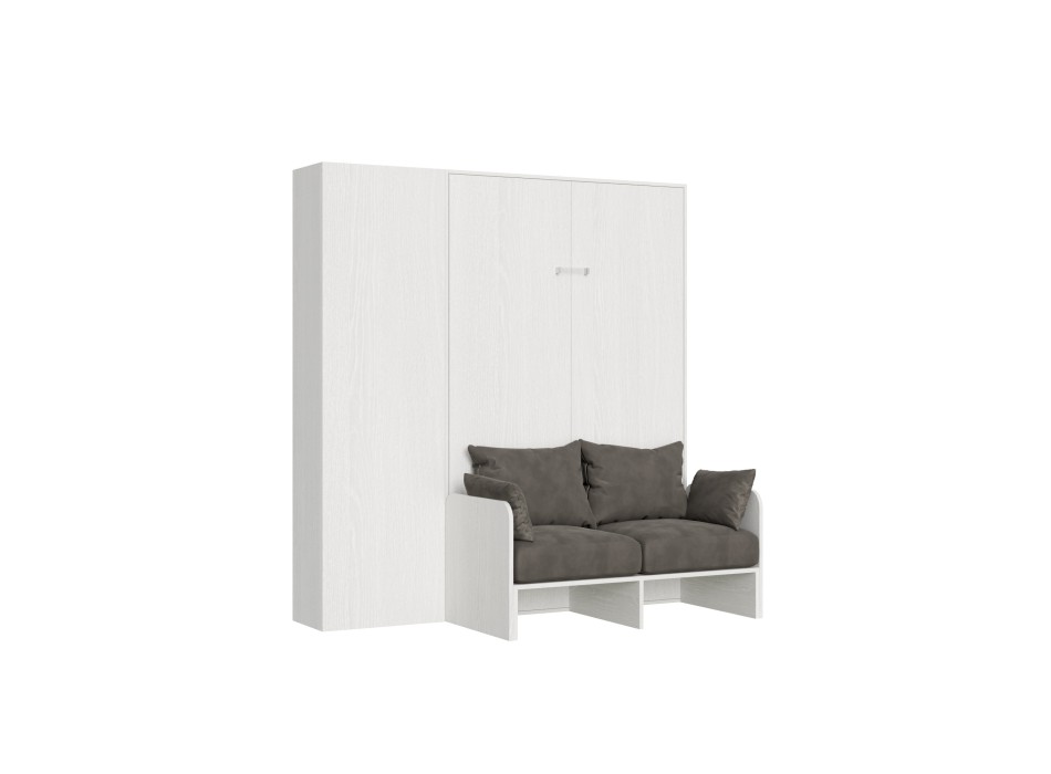 Mod.Kentaro French Sofa - Lit 140 Kentaro Canapé Frêne Blanc avec colonne gauche-droite