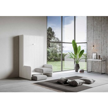 Mod.Kentaro French Canapé - Lit 140 Kentaro canapé escamotable vertical Frêne Blanc