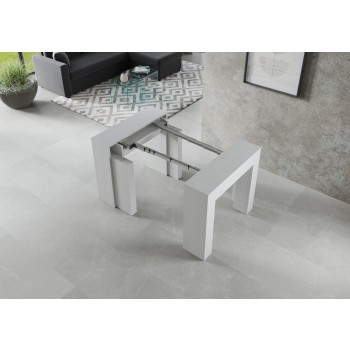 Nouveau Console Extra - Console extensible 90x49/307 cm Frêne Extra Blanc