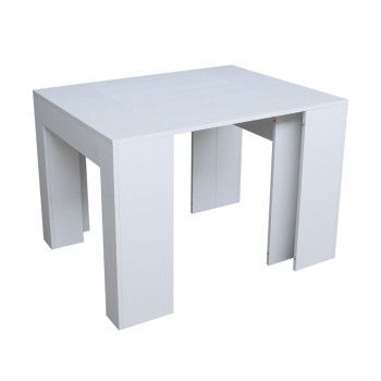 Nouveau Console Extra - Console extensible 90x49/307 cm Frêne Extra Blanc