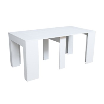 Nouveau Console Extra - Console extensible 90x49/307 cm Frêne Extra Blanc