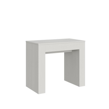 Nouveau Console Extra - Console extensible 90x49/307 cm Frêne Extra Blanc