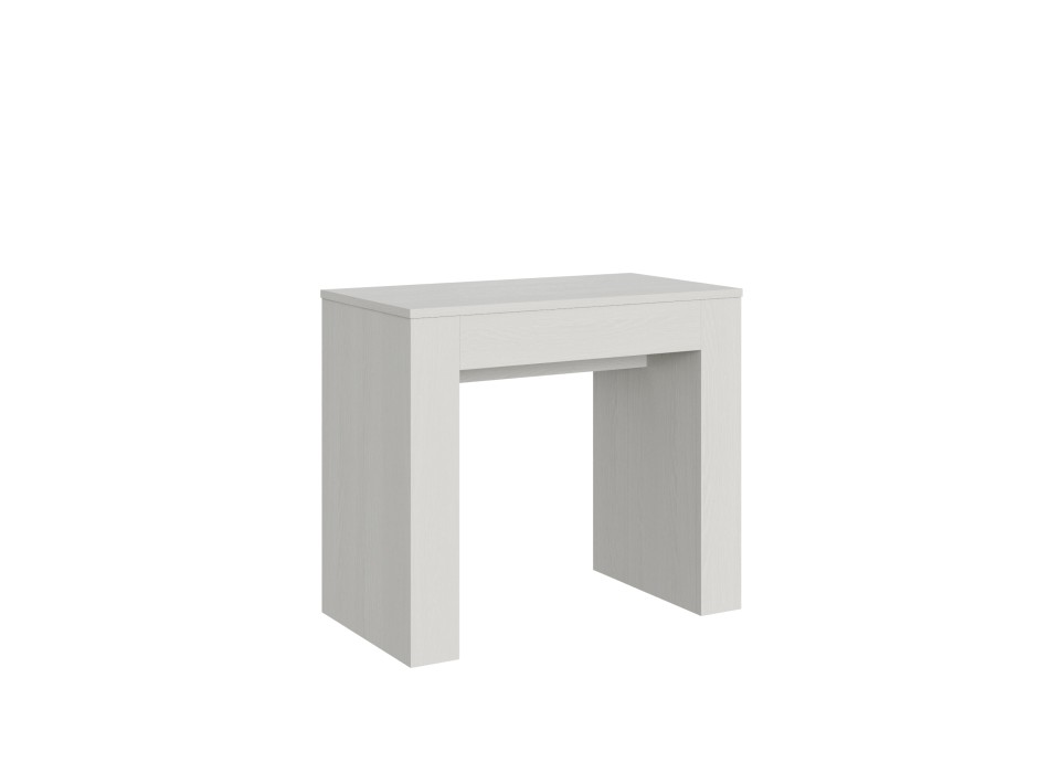 Nouveau Console Extra - Console extensible 90x49/307 cm Frêne Extra Blanc