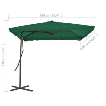 Parasol avec mât en acier 250x250x230