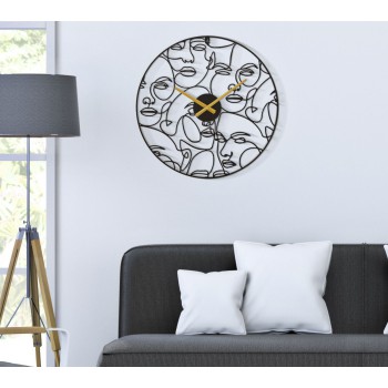 HORLOGE MURALE VISAGES