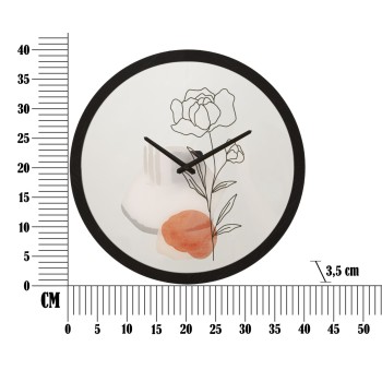 HORLOGE MURALE FLEUR -A-