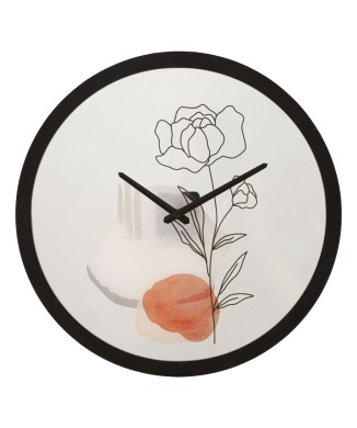 HORLOGE MURALE FLEUR -A-