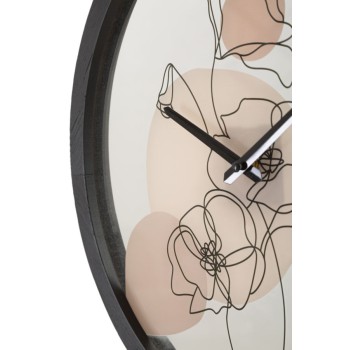 HORLOGE MURALE FLEUR -B-