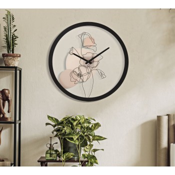 HORLOGE MURALE FLEUR -B-