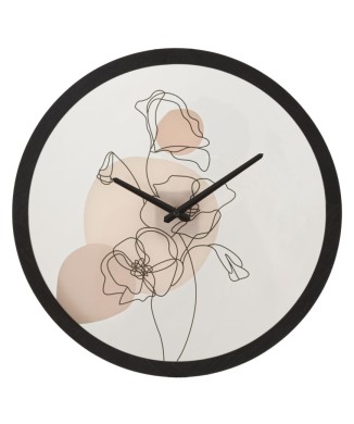 HORLOGE MURALE FLEUR -B-