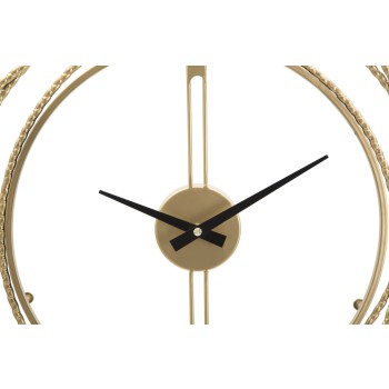 HORLOGE MURALE BANDES D'OR