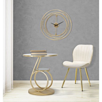 HORLOGE MURALE BANDES D'OR