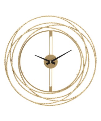 HORLOGE MURALE BANDES D'OR