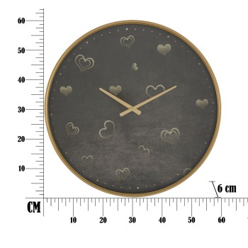 HORLOGE MURALE COEURS