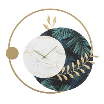 HORLOGE MURALE VERTE ROUNDY