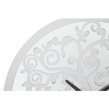 HORLOGE MURALE ARBRE BLANC