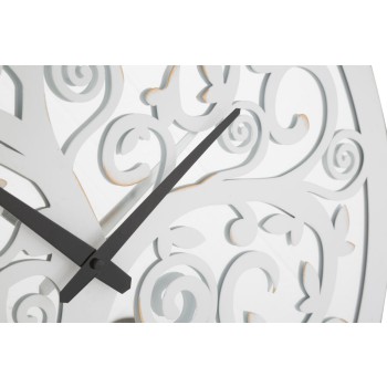 HORLOGE MURALE ARBRE BLANC