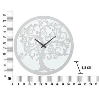 HORLOGE MURALE ARBRE BLANC