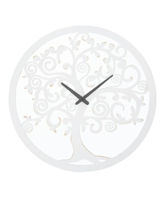 HORLOGE MURALE ARBRE BLANC