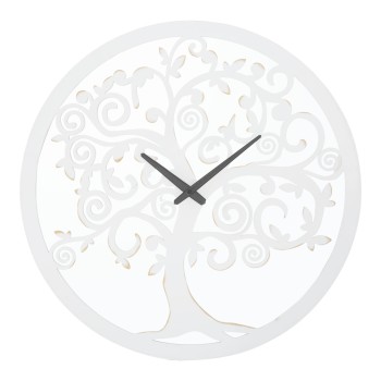 HORLOGE MURALE ARBRE BLANC