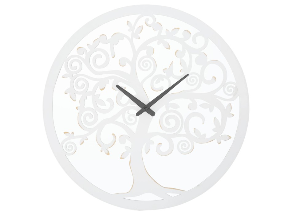 HORLOGE MURALE ARBRE BLANC