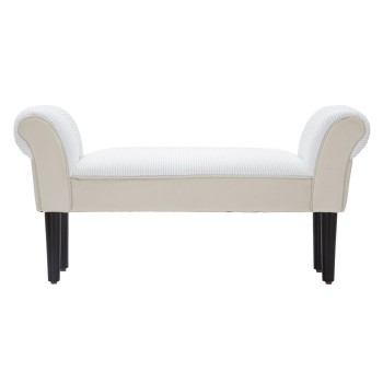 BANC EN VELOURS CRÈME