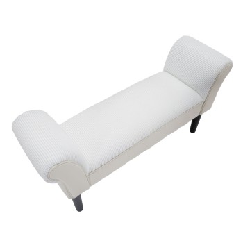 BANC EN VELOURS CRÈME