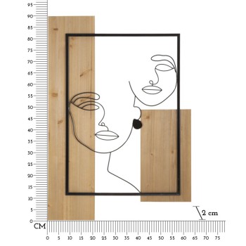 PANNEAU MURAL FACE AU FER ET AU BOIS