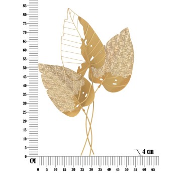 PANNEAU DE FER DORÉ FEUILLE D'AUTOMNE