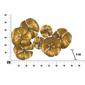 PANNEAU DE FER DORÉ FLOWE -B-