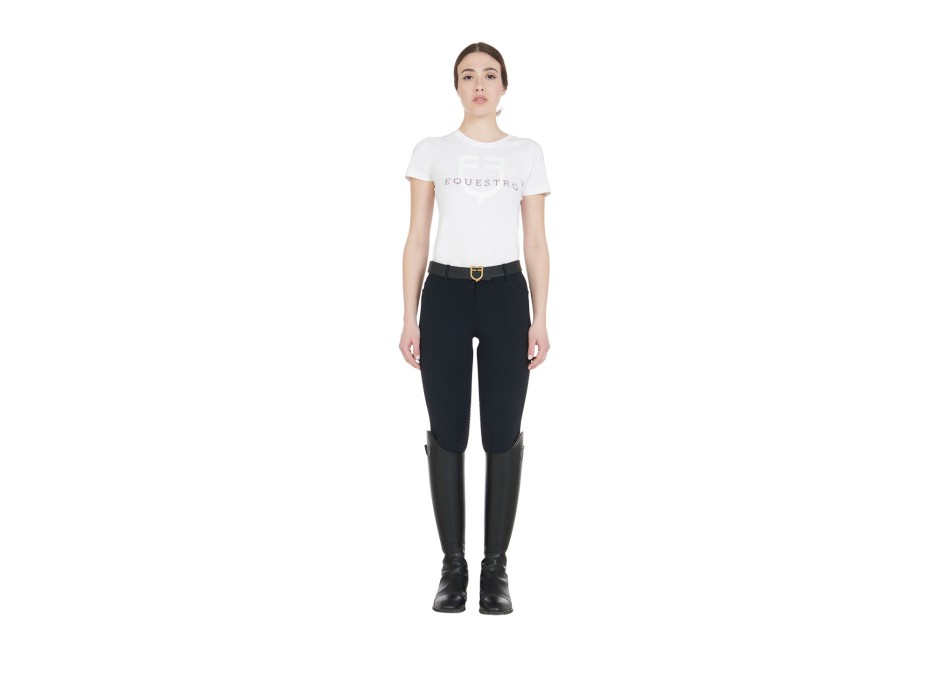 PANTALON D'ÉTÉ FEMME COUPE SLIM EN TISSU TECHNIQUE BI-ÉLASTIQUE