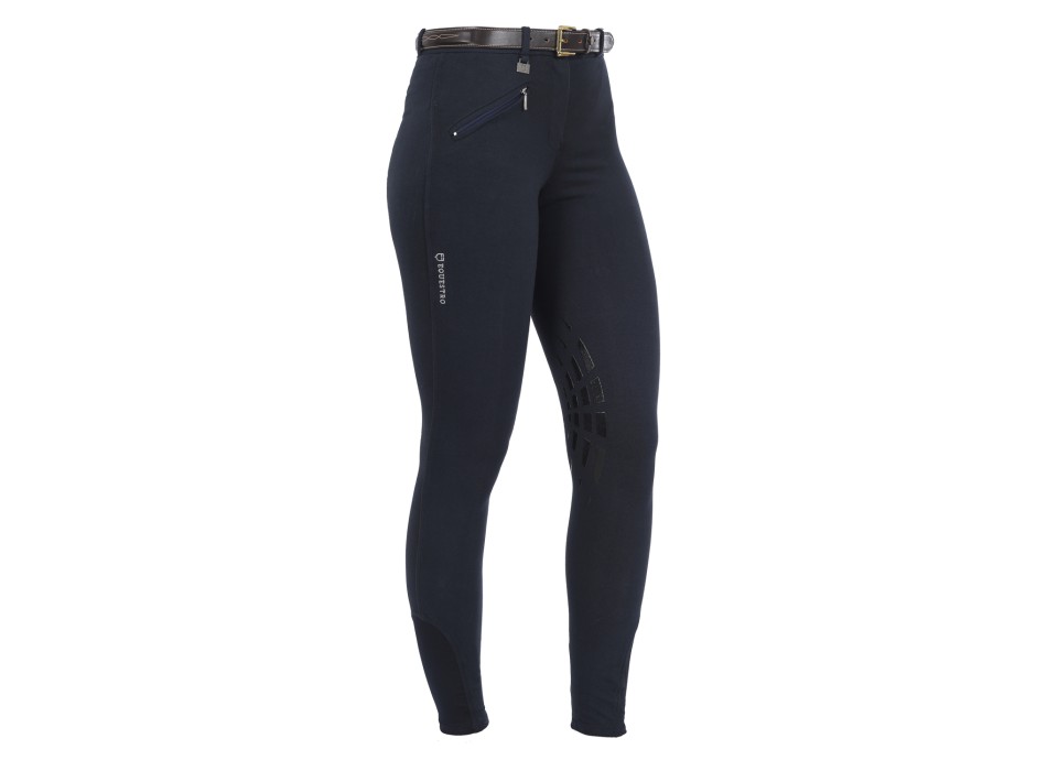 PANTALON MODÈLE SELENE FEMME EN COTON STRETCH AVEC GRIP