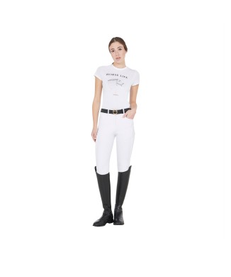 PANTALON FEMME COUPE SLIM AVEC POIGNEE AUX GENOUX