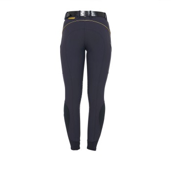 PANTALON FEMME COUPE SLIM AVEC POIGNEE AUX GENOUX