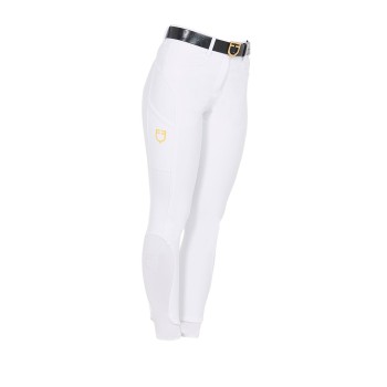 PANTALON FEMME COUPE SLIM AVEC POIGNEE AUX GENOUX