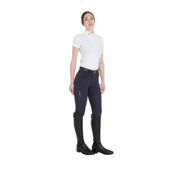 PANTALON EN TISSU TECHNIQUE POUR FEMME AVEC POIGNÉE AU GENOU