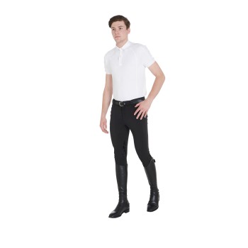 PANTALON HOMME EN TISSU TECHNIQUE AVEC POIGNÉE AU GENOU