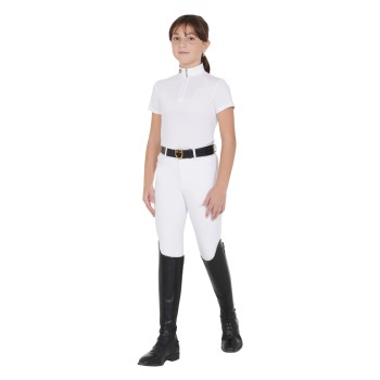 POLO DE COMPÉTITION COUPE SLIM POUR FILLE AVEC ZIP