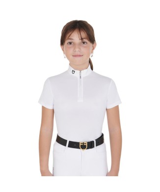 POLO DE COMPÉTITION COUPE SLIM POUR FILLE AVEC ZIP