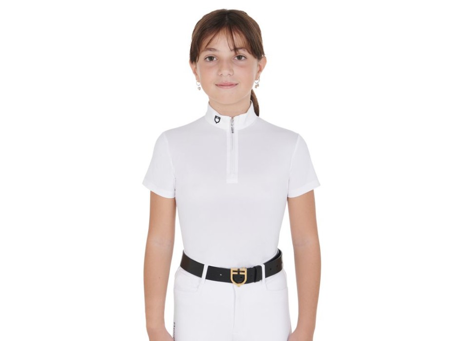 POLO DE COMPÉTITION COUPE SLIM POUR FILLE AVEC ZIP