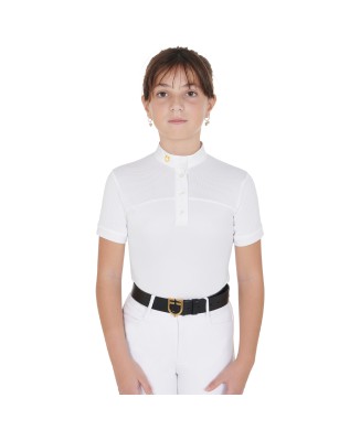 POLO DE COMPÉTITION SLIM FIT POUR FILLES EN TISSU PERFORÉ